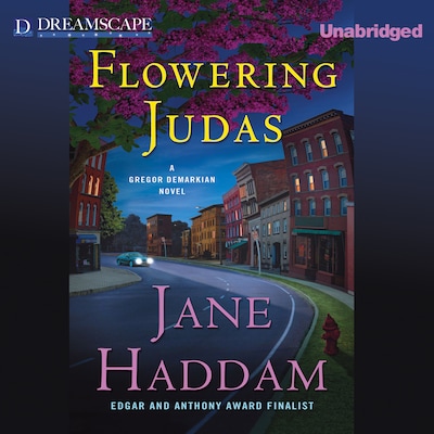 Flowering Judas – omslag til lydbogen af Jane Haddam