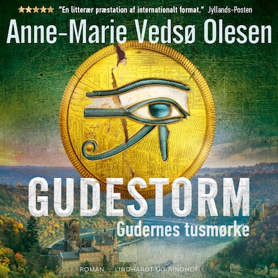 Gudernes tusmørke – omslag til lydbogen af Anne-Marie Vedsø Olesen