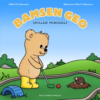 Bamsen Geo spiller minigolf – omslag til lydbogen af Mikkel Palm Salmonsen