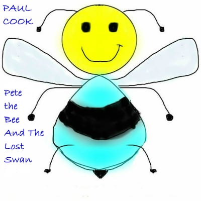 Pete the Bee and the Lost Swan – omslag til lydbogen af Paul Cook