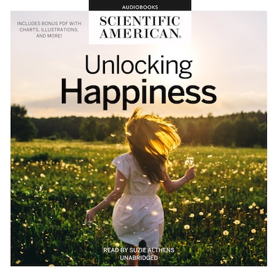 Unlocking Happiness – omslag til lydbogen af Scientific American