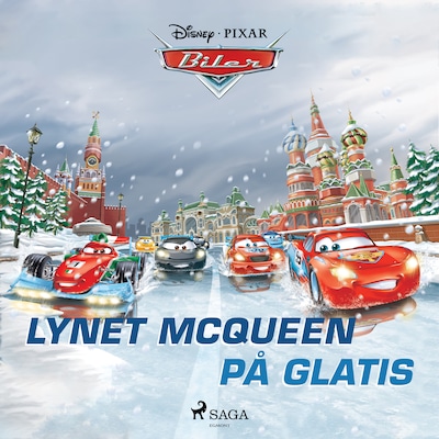 Biler - Lynet McQueen på glatis – omslag til lydbogen af Disney