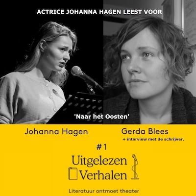 Naar het oosten – omslag van het luisterboek van Johanna Hagen, Pieter van Scherpenberg, Gerda Blees
