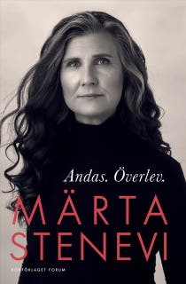 Andas. Överlev. – omslag till ljudboken av Märta Stenevi