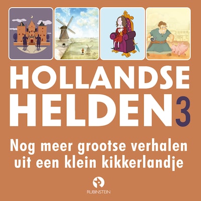Nog meer grootse verhalen uit een klein kikkerlandje – omslag van het luisterboek van Peter Smit, Martine Letterie, Lydia Rood
