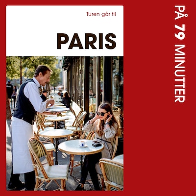 Turen går til Paris på 79 minutter – omslag til lydbogen af Aske Munck