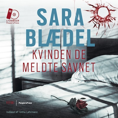 Kvinden de meldte savnet – omslag til lydbogen af Sara Blædel