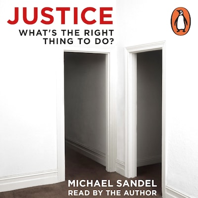Justice – omslag til lydbogen af Michael J. Sandel