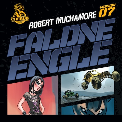 Cherub 7 - Faldne engle – omslag til lydbogen af Robert Muchamore