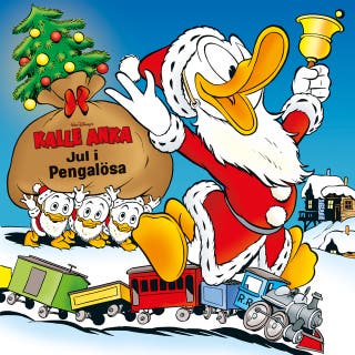 Kalle Anka – Jul i Pengalösa – omslag till ljudboken av Joakim Gunnarsson, Carl Barks