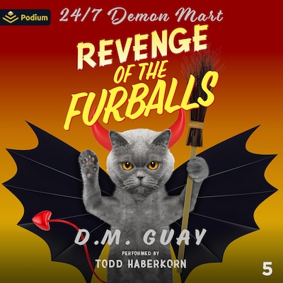 Revenge of the Furballs – omslag til lydbogen af D.M. Guay