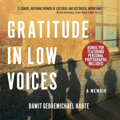 Gratitude in Low Voices – omslag van het luisterboek van Dawit Gebremichael Habte