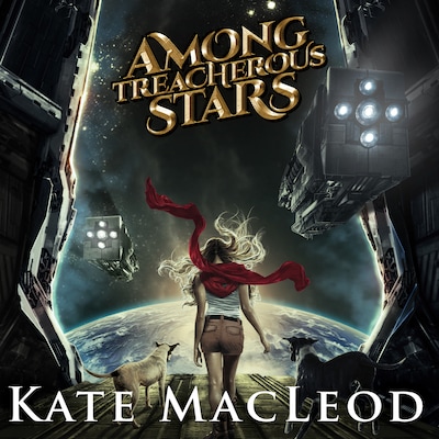 Among Treacherous Stars – omslag til lydbogen af Kate MacLeod