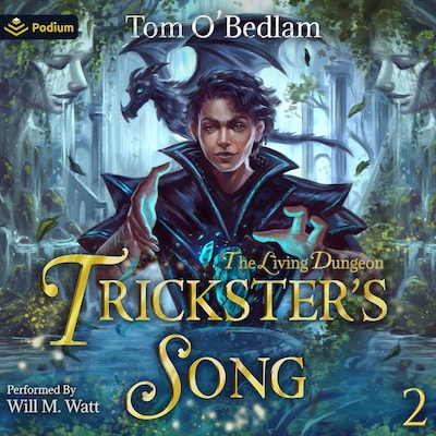 The Living Dungeon: A LitRPG Portal Fantasy – omslag til lydbogen af Tom O'Bedlam