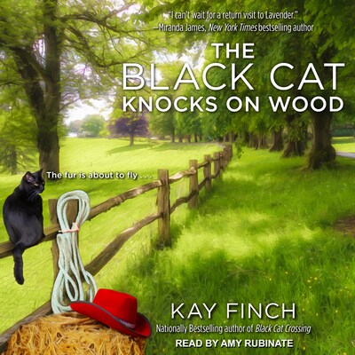 The Black Cat Knocks on Wood – omslag til lydbogen af Kay Finch
