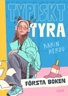 Typiskt Tyra. Första boken – omslag till ljudboken av Karin Herou