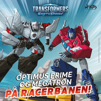 Optimus Prime og Megatron på racerbanen! – omslag til lydbogen af Ryder Windham