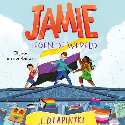 Jamie tegen de wereld – omslag van het luisterboek van L.D. Lapinski