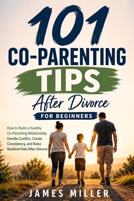 101 Co-Parenting Tips After Divorce for Beginners: How to Build a Healthy Co-Parenting Relationship, Handle Conflict, Create Consistency, and Raise Resilient Kids After Divorce – omslag til lydbogen af James Miller