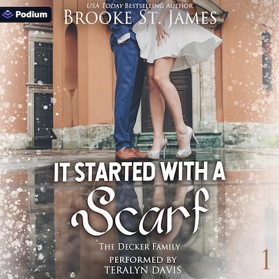 It Started with a Scarf – omslag til lydbogen af Brooke St. James