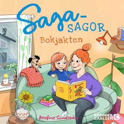 Sagasagor. Bokjakten – omslag till ljudboken av Josefine Sundström