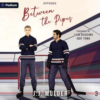 Between the Pipes: Offsides, Book 3 – omslag till ljudboken av J.J. Mulder