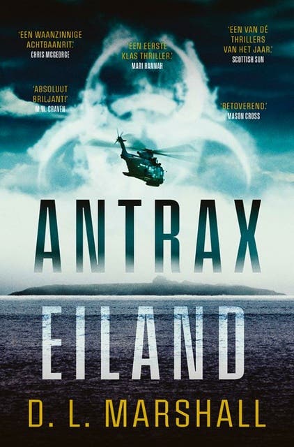 Antrax eiland – omslag van het luisterboek van D. L. Marshall
