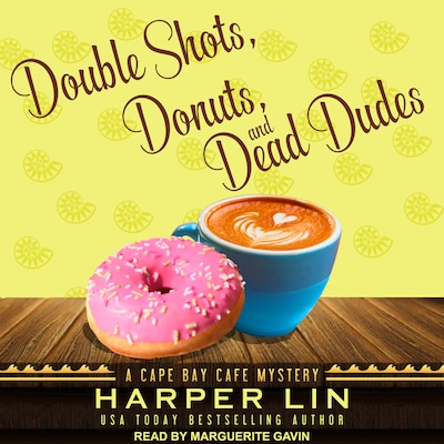 Double Shots, Donuts, and Dead Dudes – omslag til lydbogen af Harper Lin
