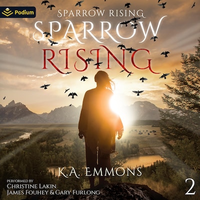 Sparrow Rising – omslag til lydbogen af K.A. Emmons