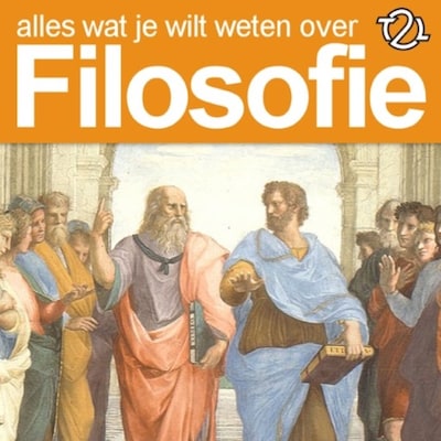 Alles wat je wilt weten over filosofie – omslag van het luisterboek van Noortje Henrichs, Adrienne Simons, Dirkjan van Ittersum