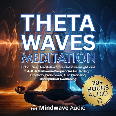 Theta Waves Meditation – omslag til lydbogen af Mindwave Audio