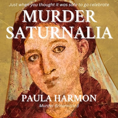 Murder Saturnalia – omslag til lydbogen af Paula Harmon