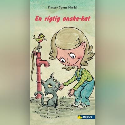 En rigtig ønskekat – omslag til lydbogen af Kirsten Sonne Harild