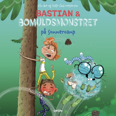 Bastian og bomuldsmonstret - På sommercamp – omslag til lydbogen af Kim Ace