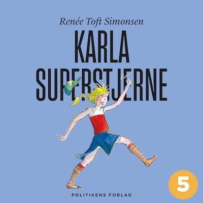 Karla superstjerne – omslag til lydbogen af Renée Toft Simonsen