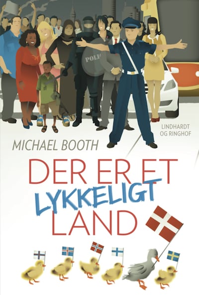 Der er et lykkeligt land – omslag til lydbogen af Michael Booth