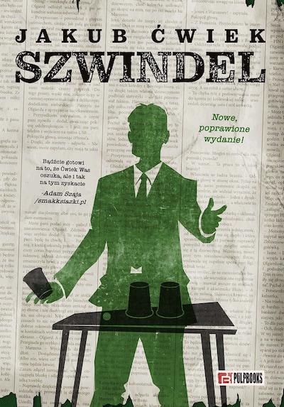 Szwindel – okładka audiobooka, autor Jakub Ćwiek