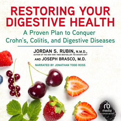 Restoring Your Digestive Health – omslag til lydbogen af Jordan S. Rubin, N.M.D., Joseph Brasco, M.D.