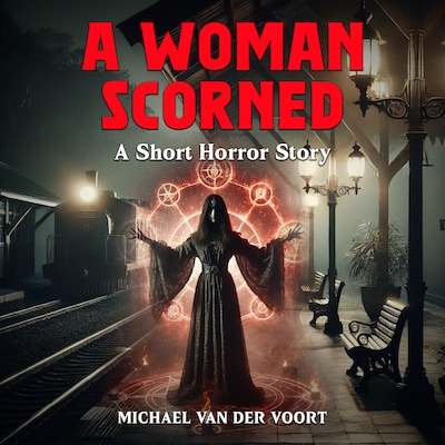 A Woman Scorned – omslag til lydbogen af Michael van der Voort