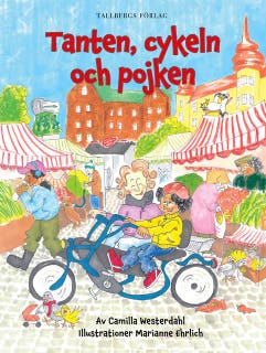 Tanten, cykeln och pojken – omslag till ljudboken av Camilla Westerdahl