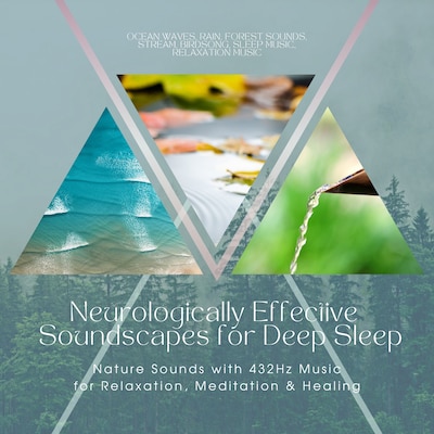 Neurologically Effective Soundscapes for Deep Sleep: Nature Sounds with 432Hz Music for Relaxation, Meditation & Healing – omslag til lydbogen af American Sound Healing Institute