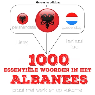 1000 essentiële woorden in het Albanees – omslag van het luisterboek van JM Gardner