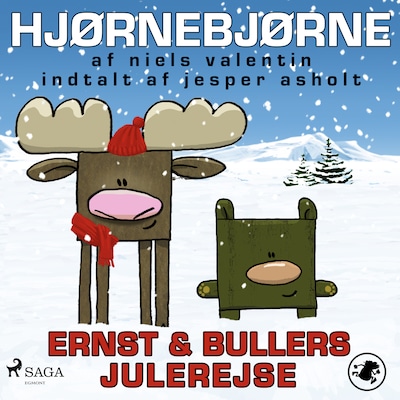 Hjørnebjørne - Ernst og Bullers julerejse – omslag til lydbogen af Niels Valentin