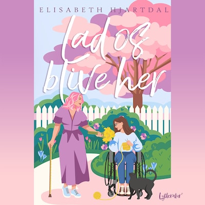 Lad os blive her – omslag til lydbogen af Elisabeth Hjartdal
