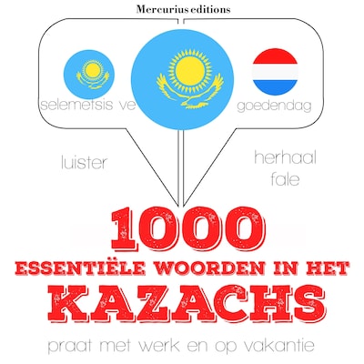 1000 essentiële woorden in het Kazachs – omslag van het luisterboek van JM Gardner