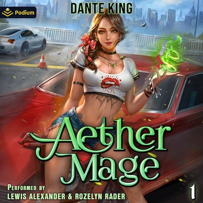 Aether Mage – omslag til lydbogen af Dante King
