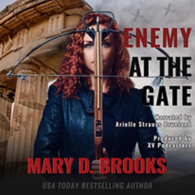 ENEMY AT THE GATE – omslag van het luisterboek van Mary D. Brooks