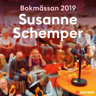 Bokmässan 2019 Susanne Schemper – omslag till ljudboken av Storytel på Bokmässan 2019
