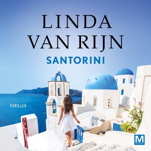 Santorini – omslag van het luisterboek van Linda van Rijn