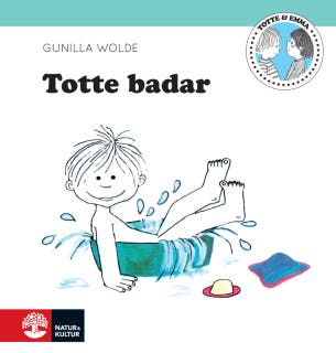 Totte badar – omslag till ljudboken av Gunilla Wolde